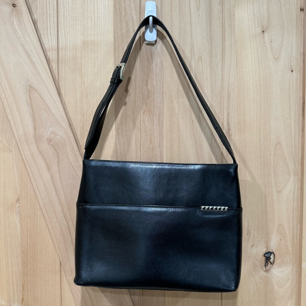 Paloma Piccaso Shoulder Bag Vintage Black Italian Leather Purse Bag - Picture 15 of 15